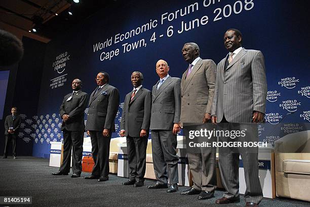 Burundian President Pierre Nkurunziza, Malawi's President Bingu wa Mutharika , South African President Thabo Mbeki , Klaus Schwab chairman of the...