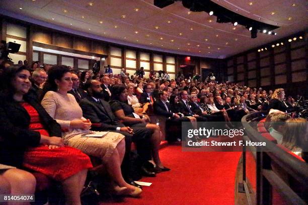 Sell-out crowd attends the Presidential Leadership Scholars graduation ceremony at the George W. Bush Institute on July 13, 2017 in Dallas, Texas....