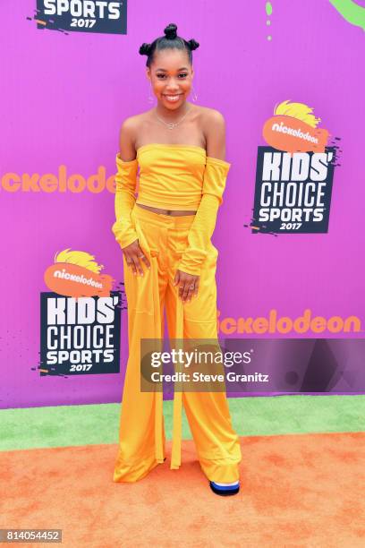 Actor Kyla-Drew attends Nickelodeon Kids' Choice Sports Awards 2017 at Pauley Pavilion on July 13, 2017 in Los Angeles, California.