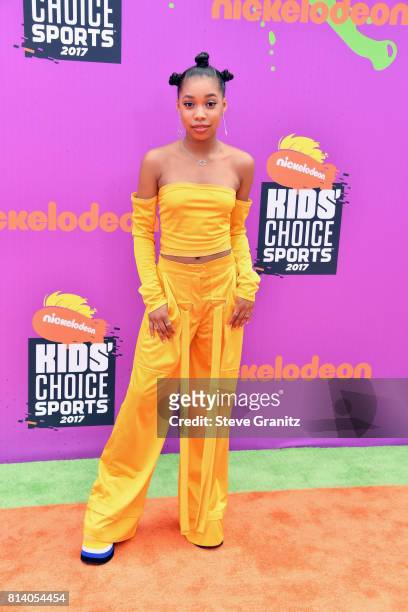 Actor Kyla-Drew attends Nickelodeon Kids' Choice Sports Awards 2017 at Pauley Pavilion on July 13, 2017 in Los Angeles, California.