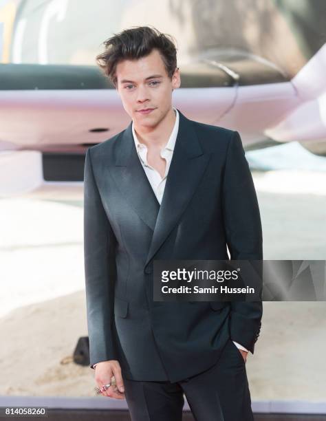 Harry Styles arriving at the "Dunkirk" World Premiere at Odeon Leicester Square on July 13, 2017 in London, England.