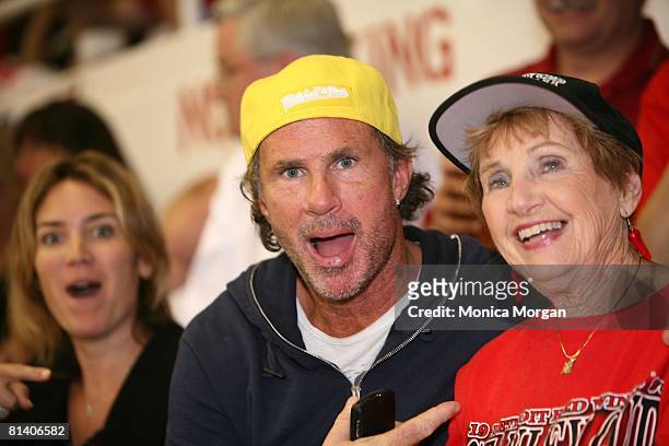 Chad Smith, drummer for the Red Hot Chili Peppers, attends game five of the 2008 NHL Stanley Cup Finals between the Detroit Red Wings and the...