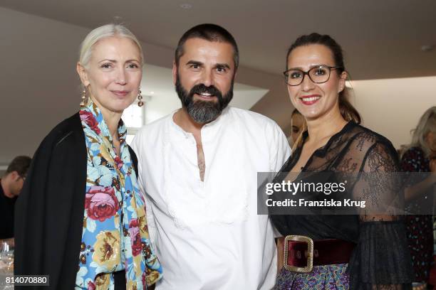 Christiane Arp, Andreas Haumesser and Annika Hofmann during the Clos19 dinner on July 13, 2017 in Munich, Germany.