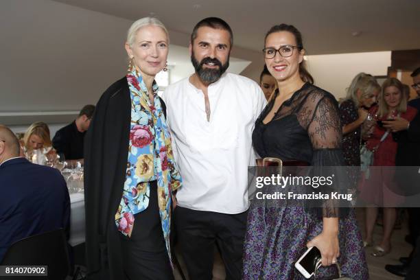 Christiane Arp, Andreas Haumesser and Annika Hofmann during the Clos19 dinner on July 13, 2017 in Munich, Germany.