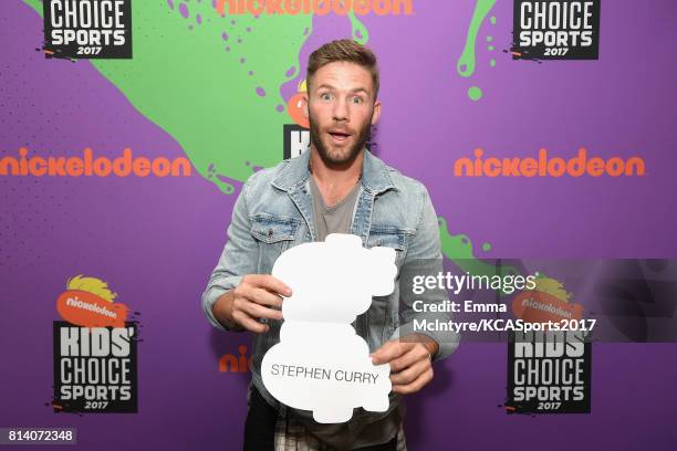 Player Julian Edelman attends Nickelodeon Kids' Choice Sports Awards 2017 at Pauley Pavilion on July 13, 2017 in Los Angeles, California.