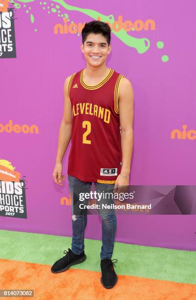 YouTube personality Alex Wassabi attends Nickelodeon Kids' Choice Sports Awards 2017 at Pauley Pavilion on July 13, 2017 in Los Angeles, California.