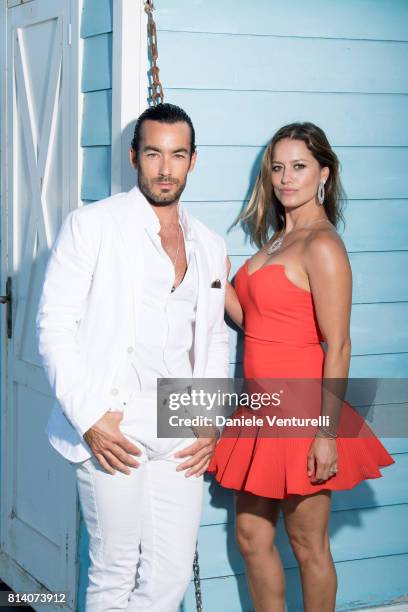 Aaron Diaz and Lola Ponce pose for a portrait session during the 2017 Ischia Global Film & Music Fest on July 13, 2017 in Ischia, Italy.