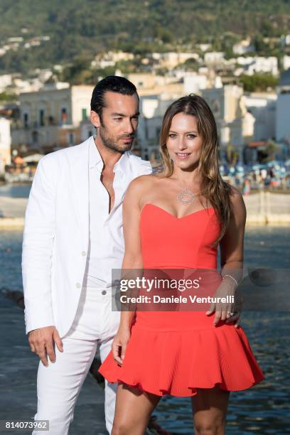 Aaron Diaz and Lola Ponce pose for a portrait session during the 2017 Ischia Global Film & Music Fest on July 13, 2017 in Ischia, Italy.