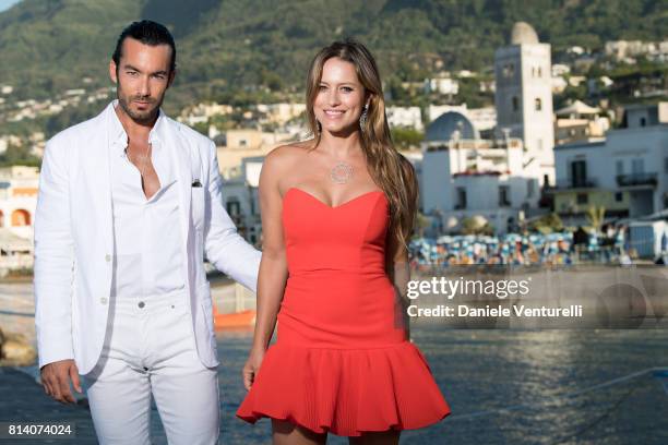 Aaron Diaz and Lola Ponce pose for a portrait session during the 2017 Ischia Global Film & Music Fest on July 13, 2017 in Ischia, Italy.