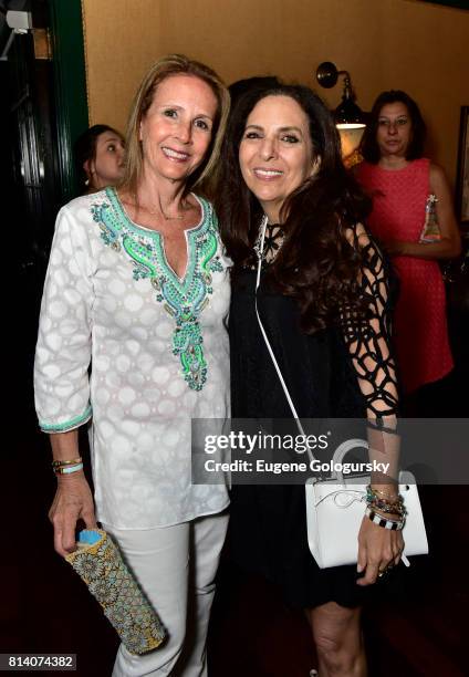 Debra Schoenau, and Sharon Feldstein attend the Hamptons Magazine Celebration with Cover Star Karolina Kurkova on July 13, 2017 in Sag Harbor, New...