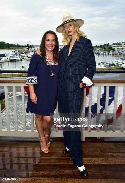 Samantha Yanks, and Karolina Kurkova attend the Hamptons Magazine Celebration with Cover Star Karolina Kurkova on July 13, 2017 in Sag Harbor, New...