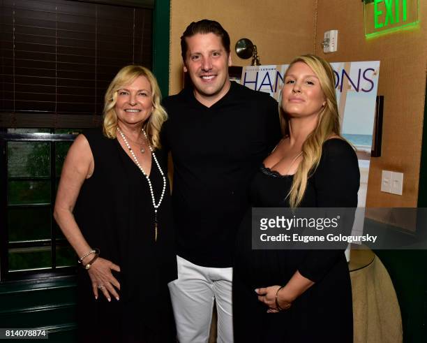 Debra Halpert, Matthew Breitenbach, and Courtney Breitenbach attend the Hamptons Magazine Celebration with Cover Star Karolina Kurkova on July 13,...