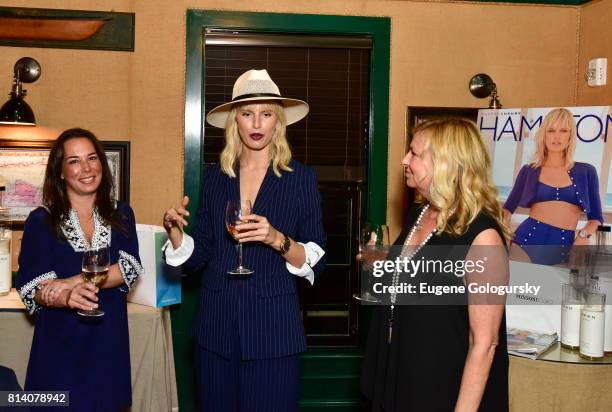 Samantha Yanks, Karolina Kurkova, and Debra Halpert attend the Hamptons Magazine Celebration with Cover Star Karolina Kurkova on July 13, 2017 in Sag...