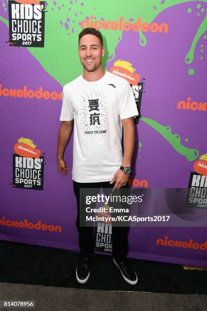 Player Klay Thompson attends Nickelodeon Kids' Choice Sports Awards 2017 at Pauley Pavilion on July 13, 2017 in Los Angeles, California.