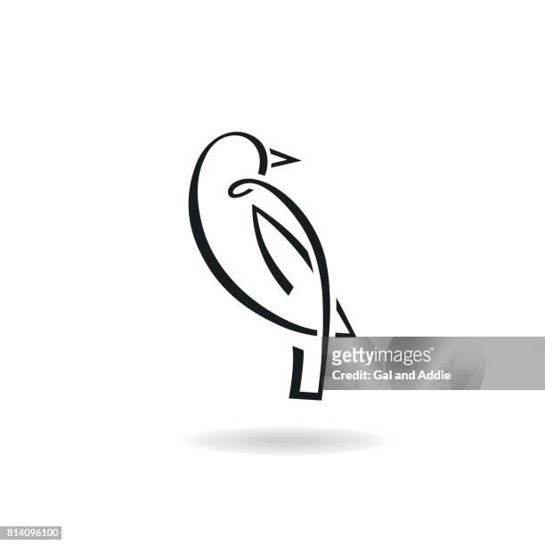 stylized bird icon - animal imitation stock illustrations