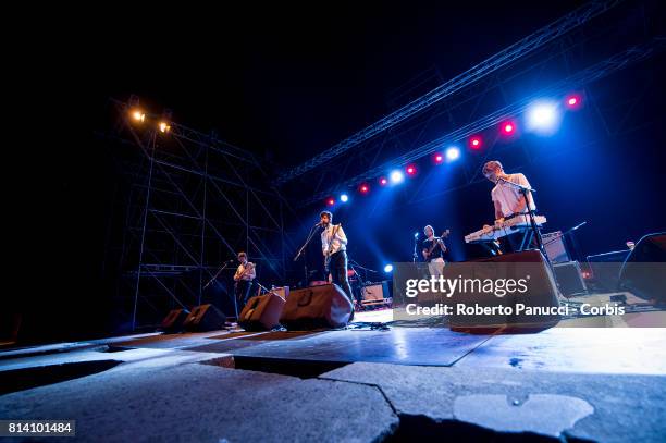 Rome , Italy July 11 : american singer Devendra Banhart performs at Teatro Romano di Ostia Antica on July 11, 2017 in Rome, Italy.