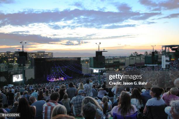 General atmosphere as Jack Johnson performs at Fiddler's Green Amphitheatre on July 13, 2017 in Englewood, Colorado.