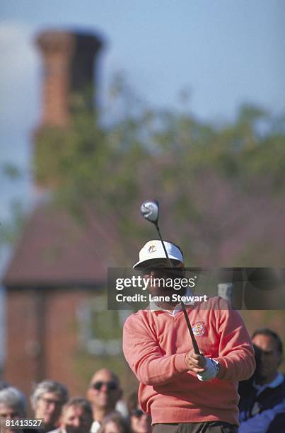 Golf: Ryder Cup, Europe Costantino Rocca in action during Saturday morning foursomes at The Belfry, Sutton Coldfield, England 9/26/1993