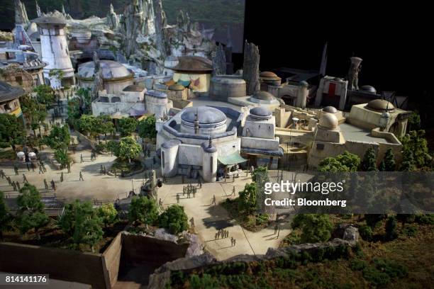 The Walt Disney Co. "Star Wars" lands 3-D model is unveiled ahead of the D23 Expo in Anaheim, California, U.S., on Thursday, July 13, 2017. Walt...