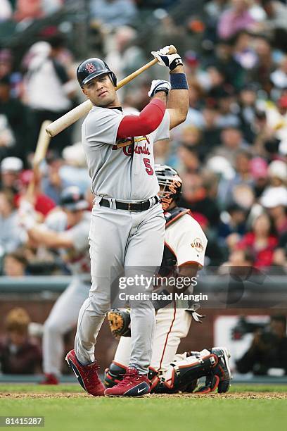 Baseball: St, Louis Cardinals Albert Pujols in action, at bat vs San Francisco Giants, San Francisco, CA 8/1/2004