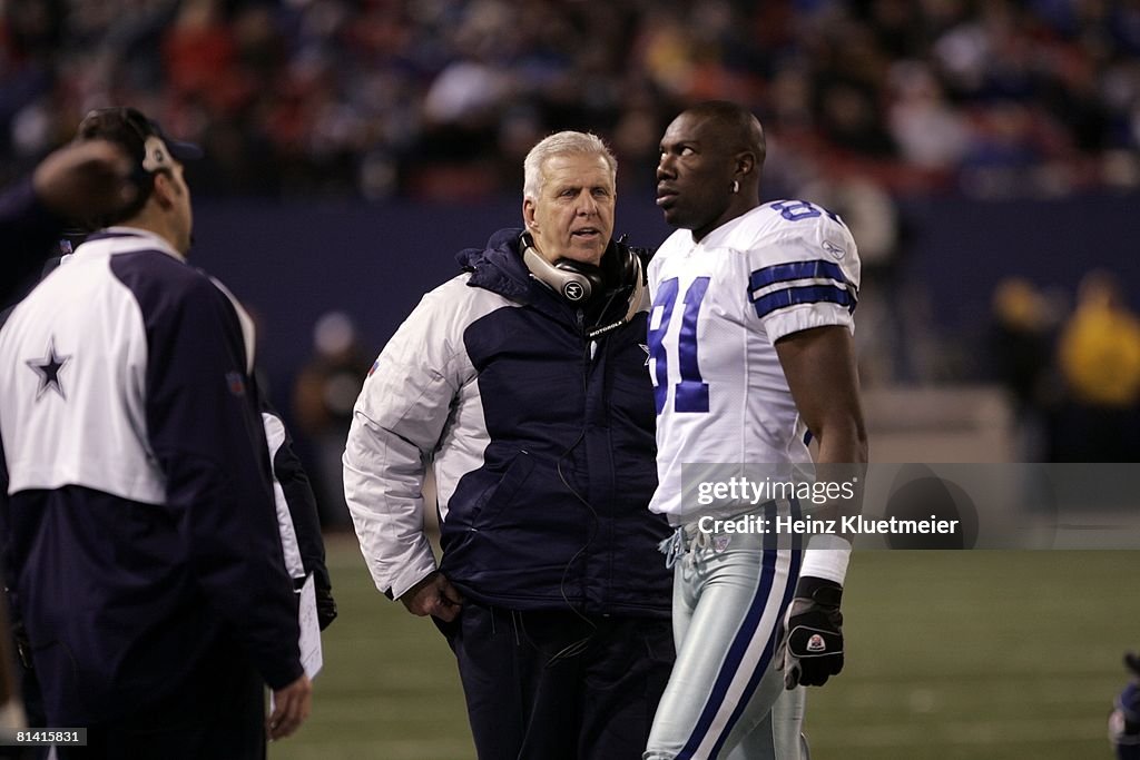 Dallas Cowboys Coach Bill Parcells and Terrell Owens