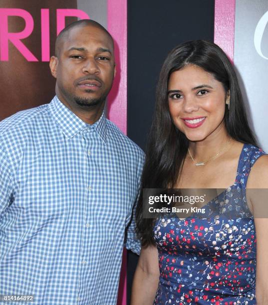 Actor Finesse Mitchell and Adris Debarge attend the Premiere of Universal Pictures' 'Girls Trip' at Regal LA Live Stadium 14 on July 13, 2017 in Los...