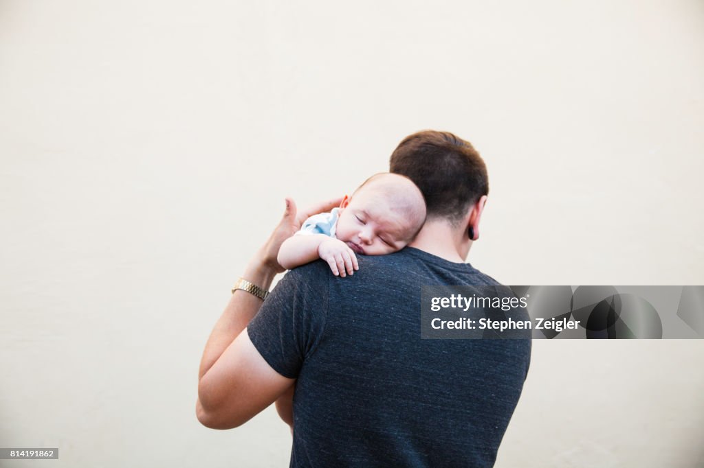 Father holding his newborn