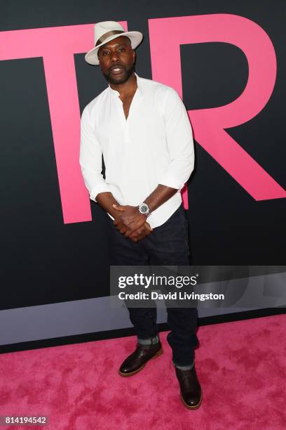 Actor Morris Chestnut attends the premiere of Universal Pictures' "Girls Trip" at Regal LA Live Stadium 14 on July 13, 2017 in Los Angeles,...