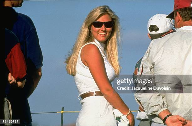 Golf: Honda Classic, View of Paulette Dean, girlfriend of John Daly during tournament at Weston Hills G&CC, Weston, FL 3/10/1994--3/13/1994