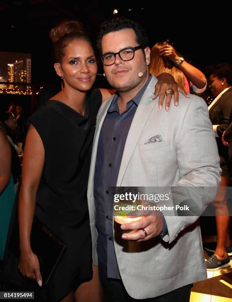 Actors Halle Berry and Josh Gad at The Chivas Venture $1m Global Startup Competition at LADC Studios on July 13, 2017 in Los Angeles, California.