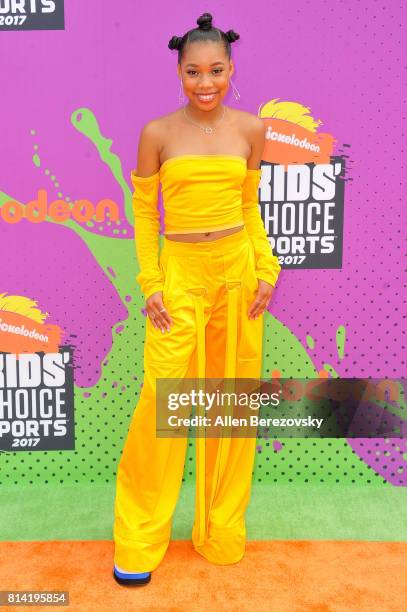 Actress Kyla-Drew Simmons attends Nickelodeon Kids' Choice Sports Awards 2017 at Pauley Pavilion on July 13, 2017 in Los Angeles, California.