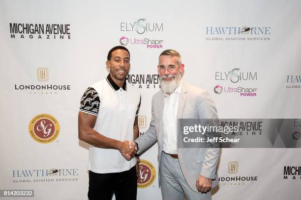 Ludacris and Editor-In-Chief at Michigan Avenue Magazine J.P. Anderson attend Michigan Avenue Magazine Celebrates Its Summer Issue with Ludacris at...