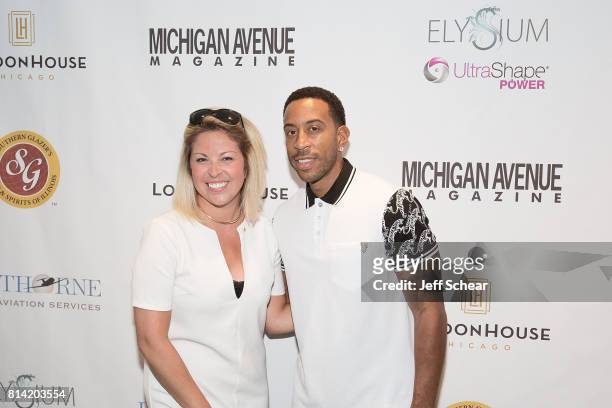 Director of Marketing at Modern Luxury Samantha Tobias and Ludacris attend Michigan Avenue Magazine Celebrates Its Summer Issue with Ludacris at...