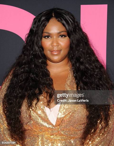 Rapper Lizzo attends the premiere of "Girls Trip" at Regal LA Live Stadium 14 on July 13, 2017 in Los Angeles, California.