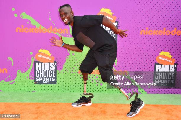 Blake Leeper attends Nickelodeon Kids' Choice Sports Awards 2017 at Pauley Pavilion on July 13, 2017 in Los Angeles, California.
