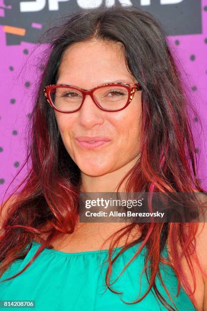 Fighter Cat Zingano and Brayden attend Nickelodeon Kids' Choice Sports Awards 2017 at Pauley Pavilion on July 13, 2017 in Los Angeles, California.