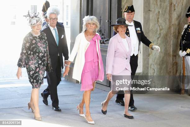 Princess Christina of Sweden, Tord Magnuson, Princess Birgitta of Sweden and Princess Desiree of Sweden arrive for a thanksgiving service on the...