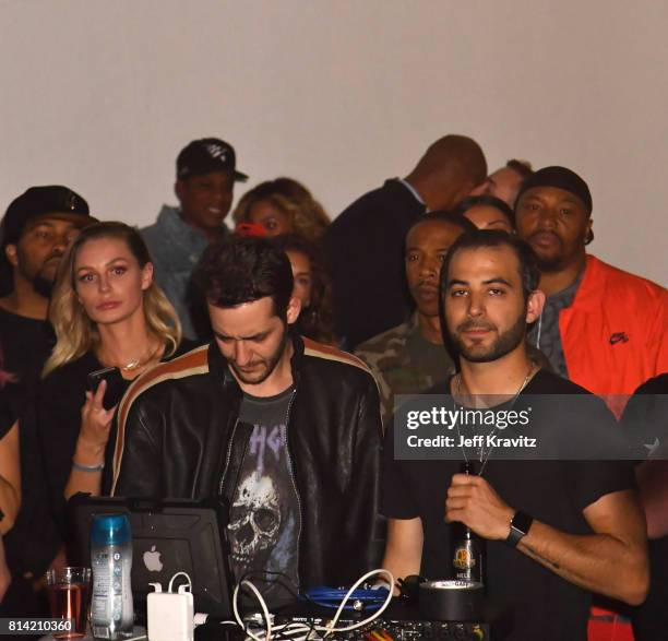 Jay-Z and Beyonce attend Vic Mensa: The Autobiography Showcase at Mack Sennett Studios on July 13, 2017 in Los Angeles, California.