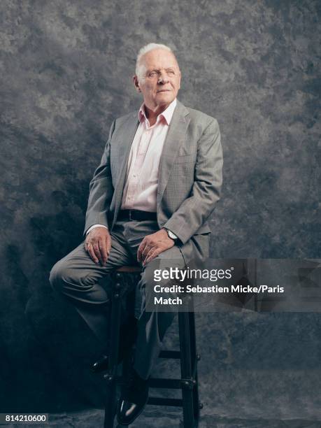 Actor Anthony Hopkins is photographed for Paris Match on April 12, 2017 in Paris, France.