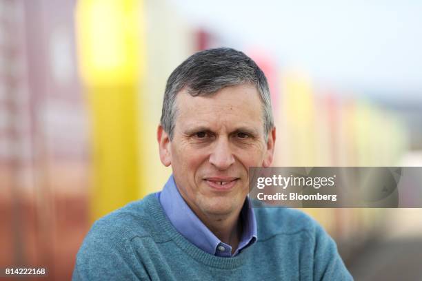 Paul Clarke, chief technology officer of Ocado Group Plc, poses for a photograph at the company's distribution centre in Dordon, U.K., on Friday,...