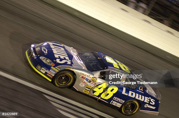 Auto Racing: NASCAR Coca Cola 600, Jimmie Johnson in action during race, Concord, NC 5/29/2005