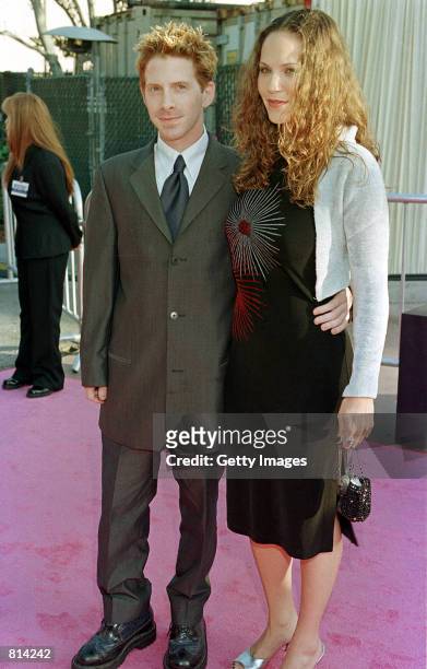 Seth Green arrives with Chad Morganat at the premiere of "Austin Powers: The Spy Who Shagged Me" at Universal City in Los Angeles June 8, 1999.