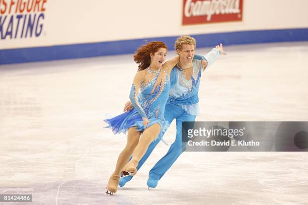 Figure Skating: US Championships, Emily Samuelson and Evan Bates in action during Ice Dancing competition at Xcel Energy Center, St, Paul, MN...