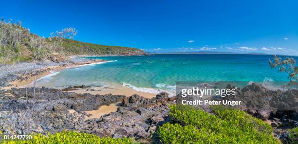 beaches in the noosa national park,queensland,australia - noosa heads stock pictures, royalty-free photos & images