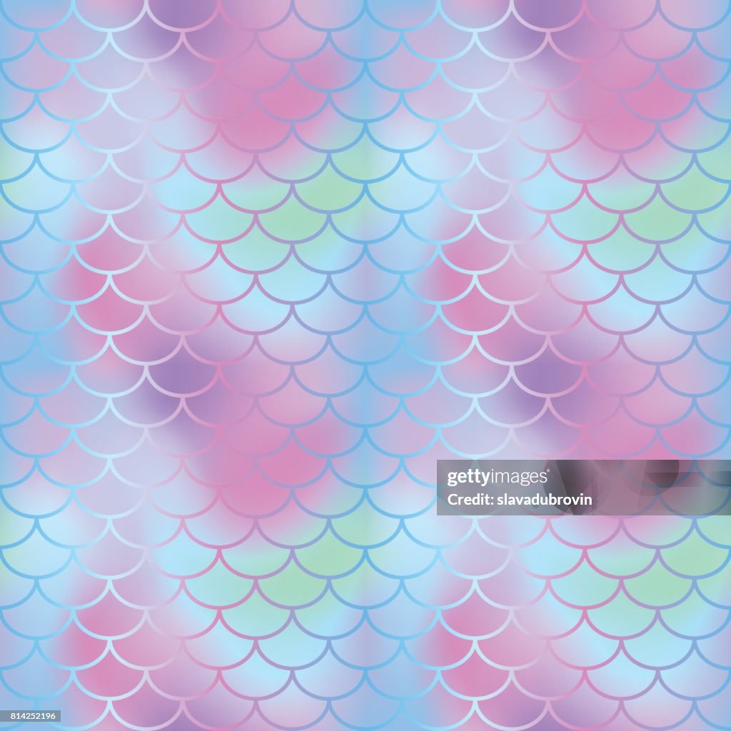 Textur Tail Magic Mermaid Tail Texture Fish Scale Seamless Pattern Fantastic Fish ...