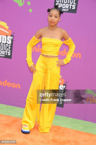 Actor Kyla Drew Simmons attends Nickelodeon Kids' Choice Sports Awards 2017 at Pauley Pavilion on July 13, 2017 in Los Angeles, California.