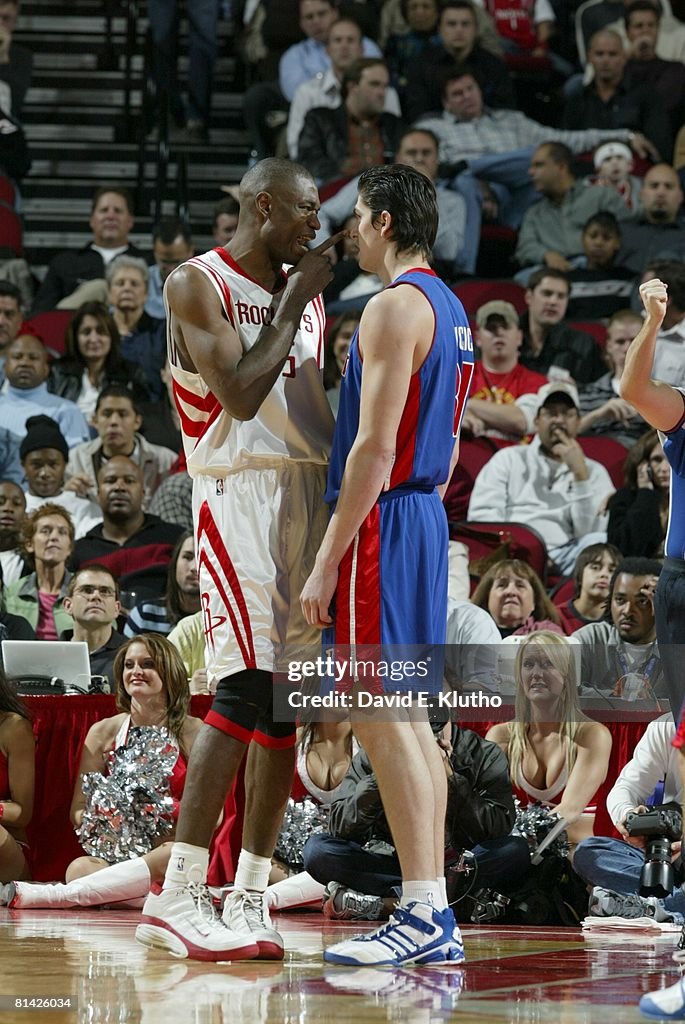 Mutamba Houston Rockets Houston Rockets Dikembe Mutombo upset with Detroit Pistons Darko ...
