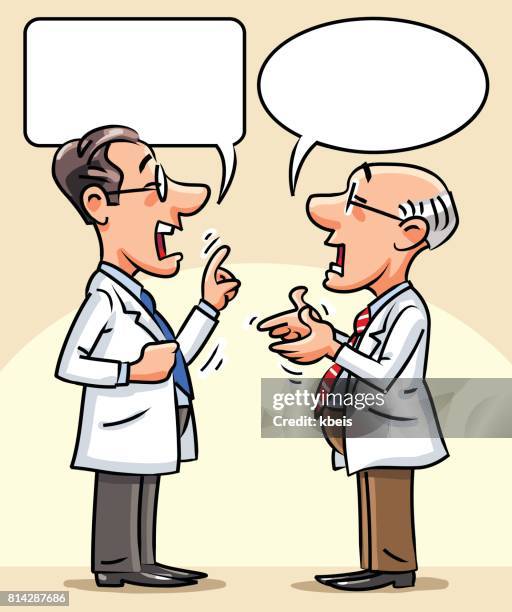 Cartoon Argument Scientists Having An Argument High-Res Vector Graphic - Getty Images