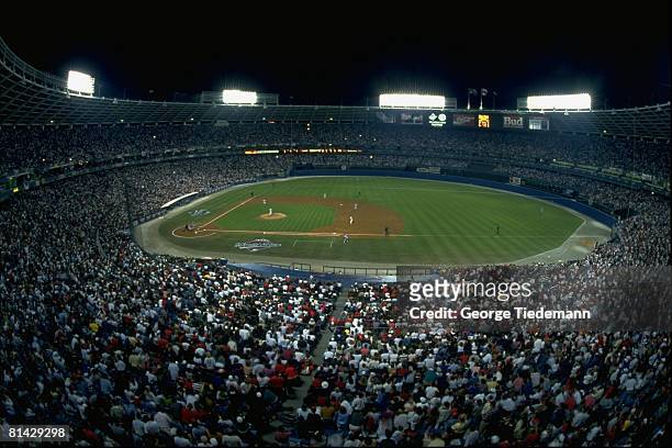 Baseball: World Series, Aerial view of Atlanta-Fulton County Stadium during Atlanta Braves vs Toronto Blue Jays game, Atlanta, GA