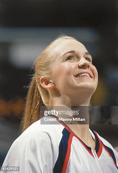 Closeup of UConn Shea Ralph before game vs West Virginia, Hartford, CT ...
